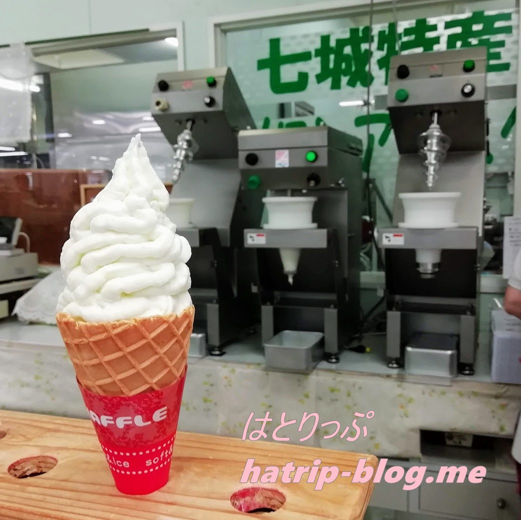 熊本県菊池市 道の駅 七城メロンドーム とりで農園 メロンソフトクリーム