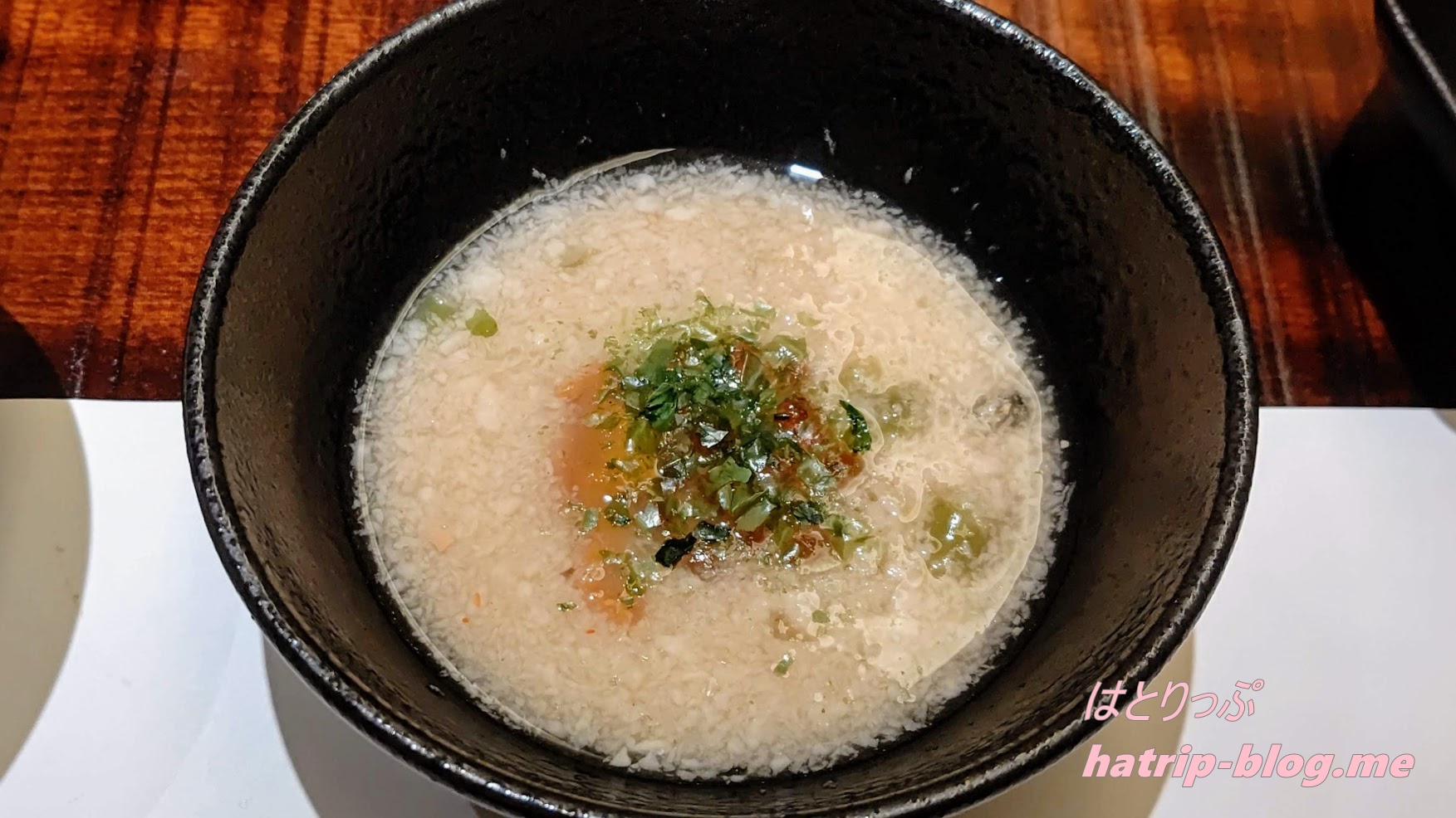 東京都中央区 焼肉 excellent エクセレント 銀座店 竹コース 本日のお食事 とろろスープ