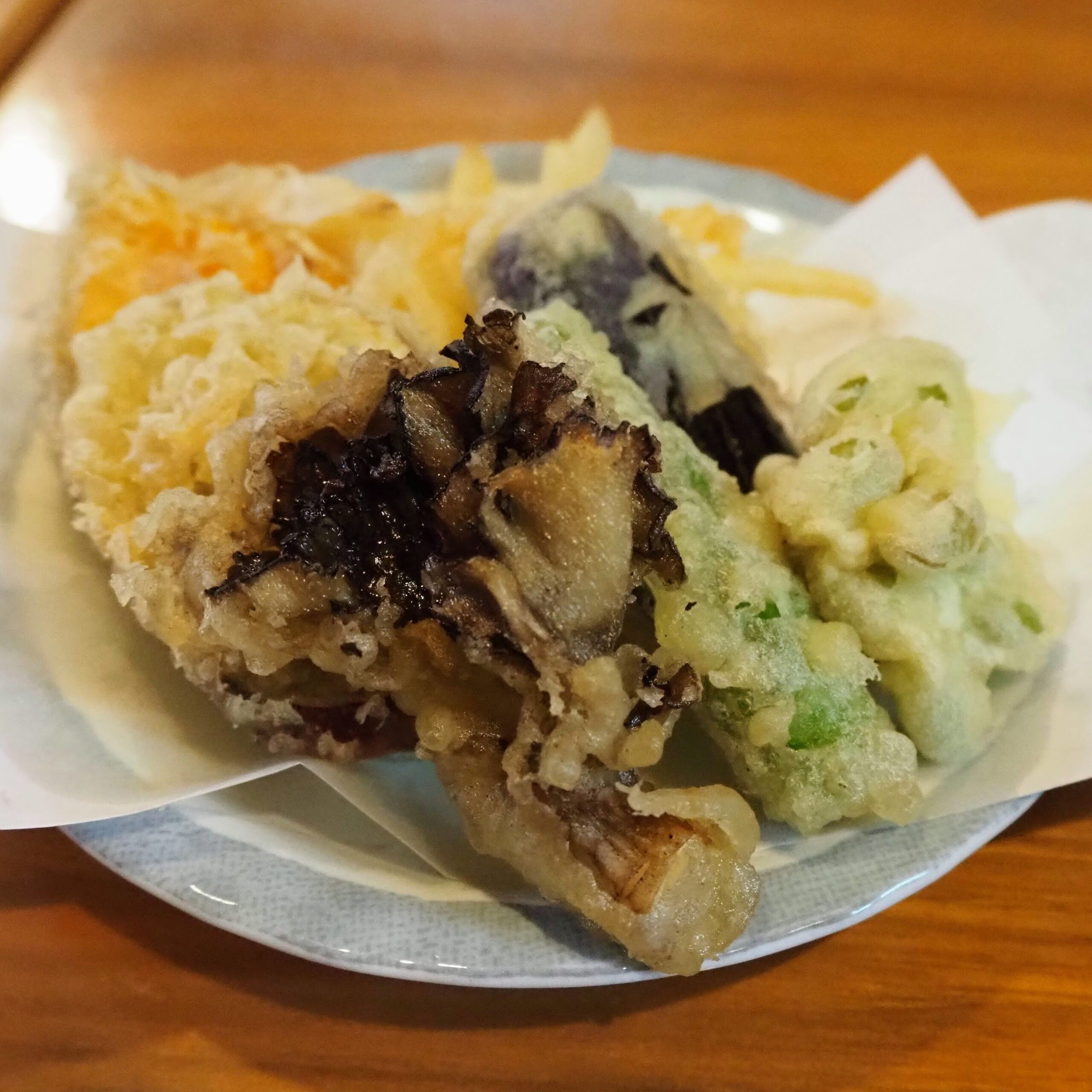 宮城県登米市 三たてそば すぎやま 天ぷら 季節の野菜