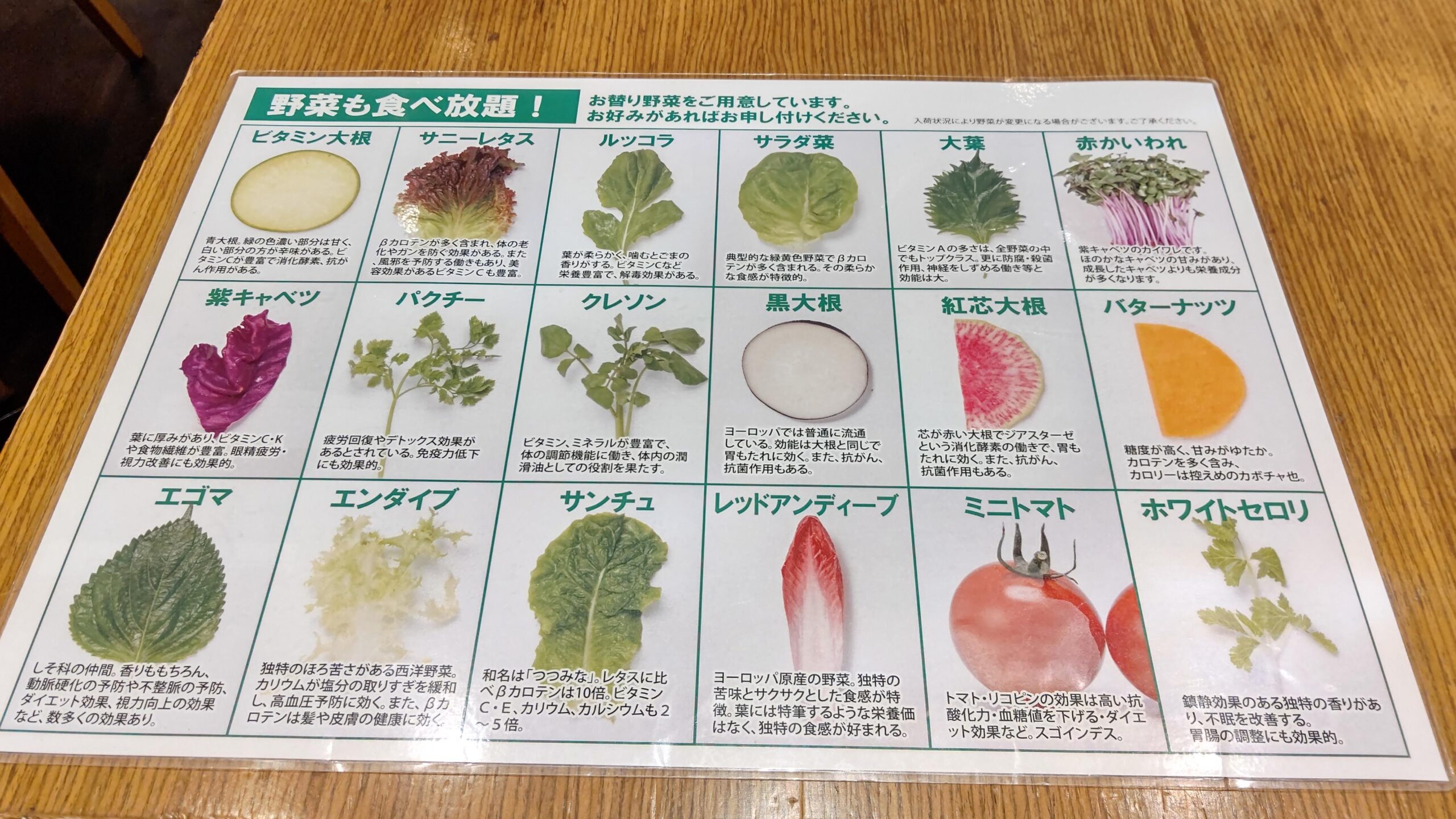 東京都中央区 いふう 銀座マロニエゲート店 18種類の野菜
