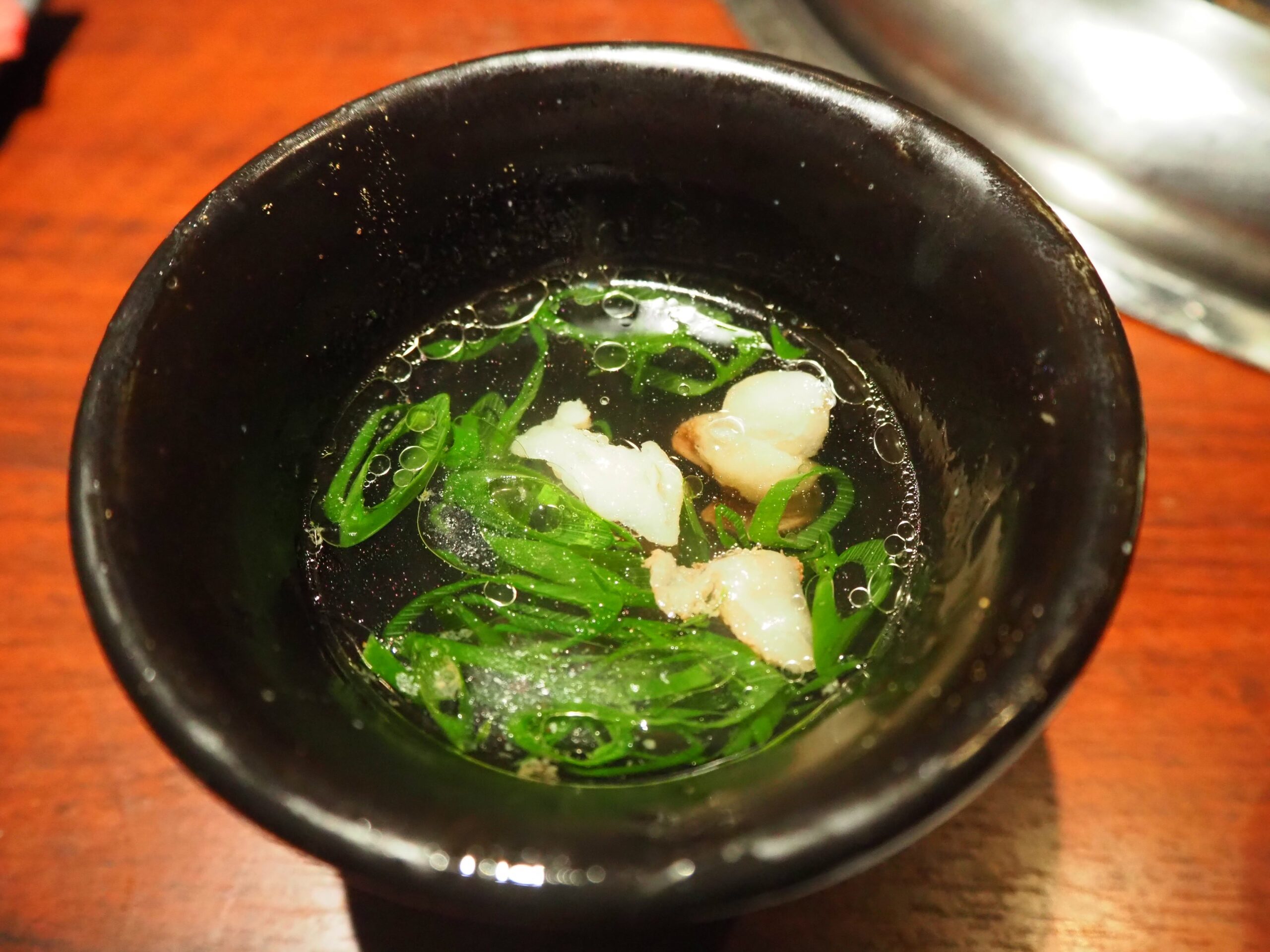 東京都千代田区 和牛焼肉 とびうし 夏限定特別コース 九条ネギのテールスープ