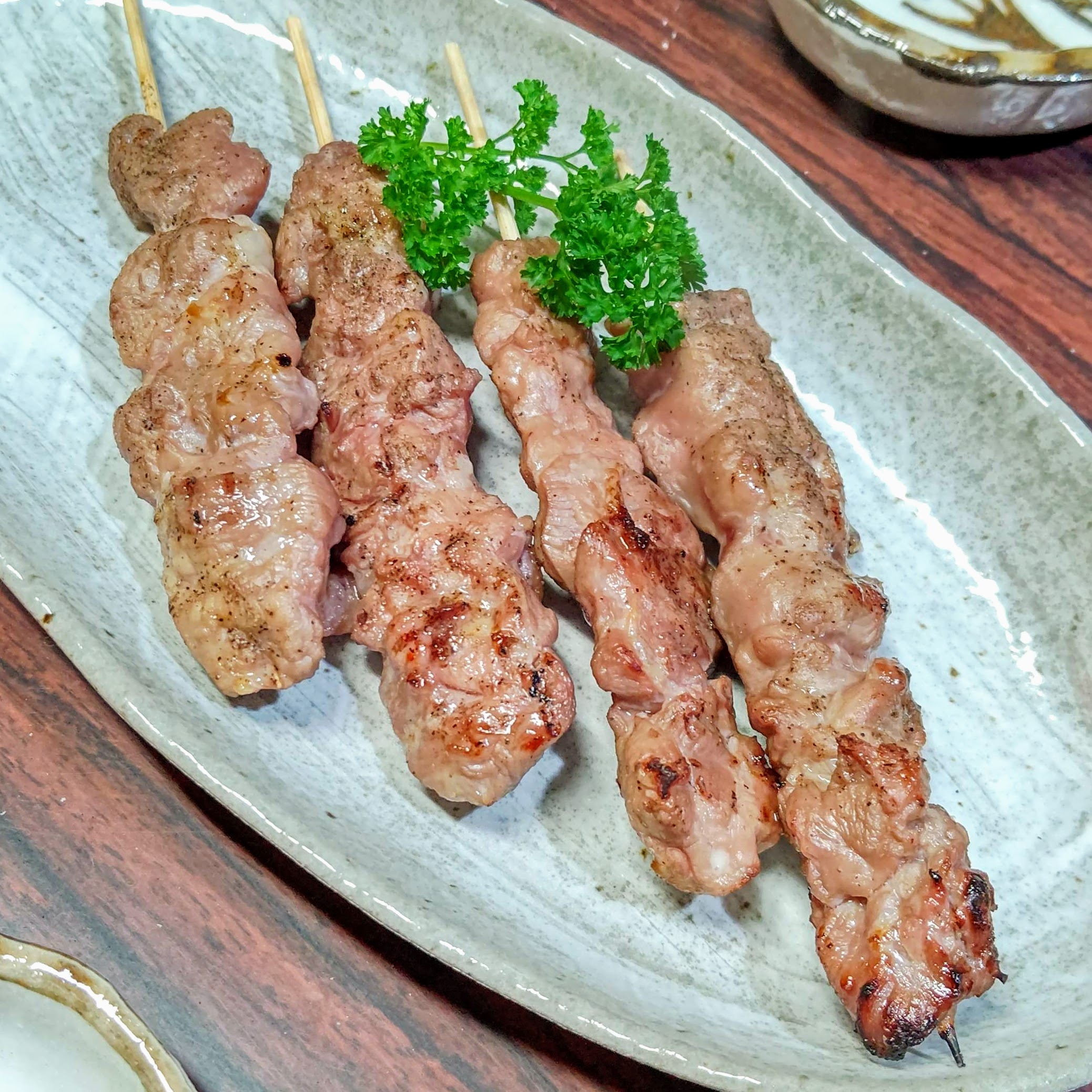 宮城県登米市 里山民宿 かじか村 夕食 ジビエ料理 鴨の焼き鳥