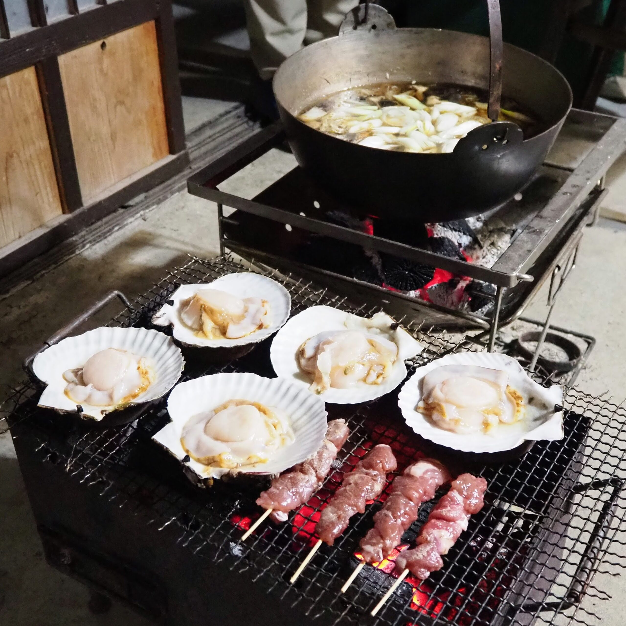 宮城県登米市 里山民宿 かじか村 夕食 ジビエ料理