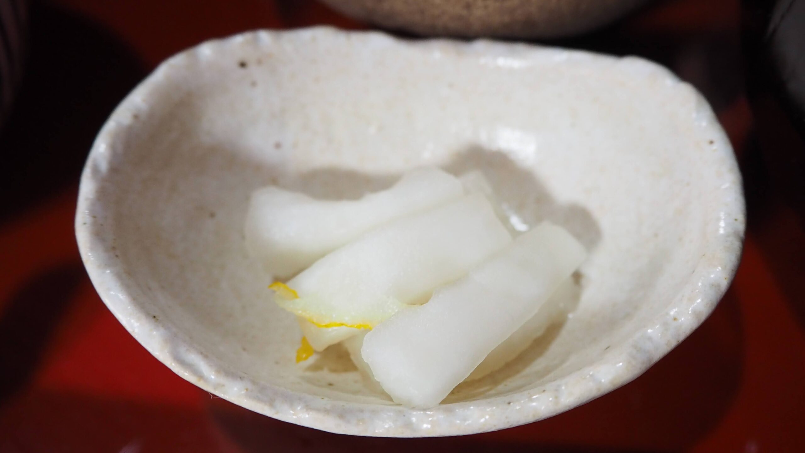 富山県高岡市 竹の子料理 山口家 竹の子天麩羅定食 お新香