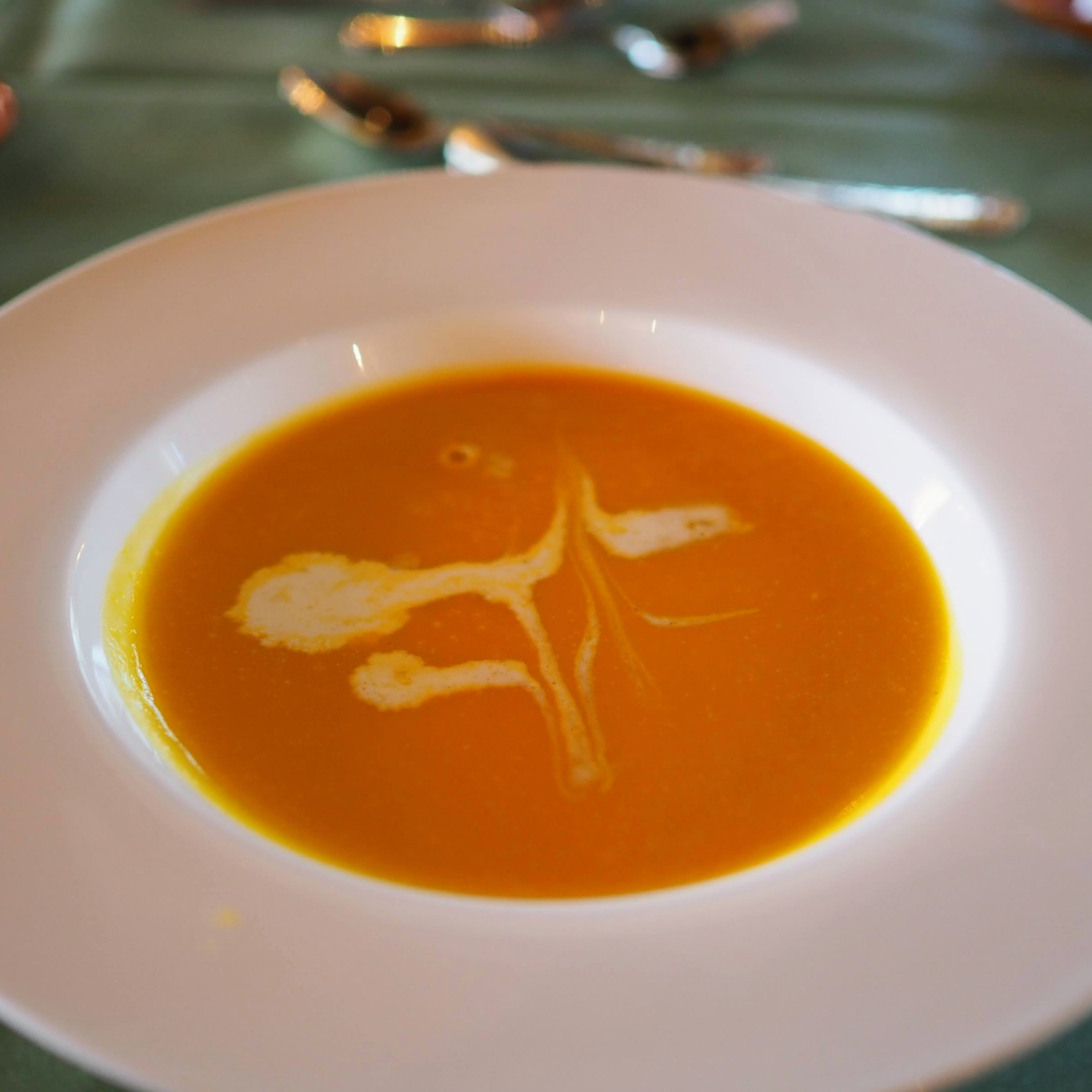 山梨県甲府市 キャセロール 昼のレディースコース かぼちゃのスープ