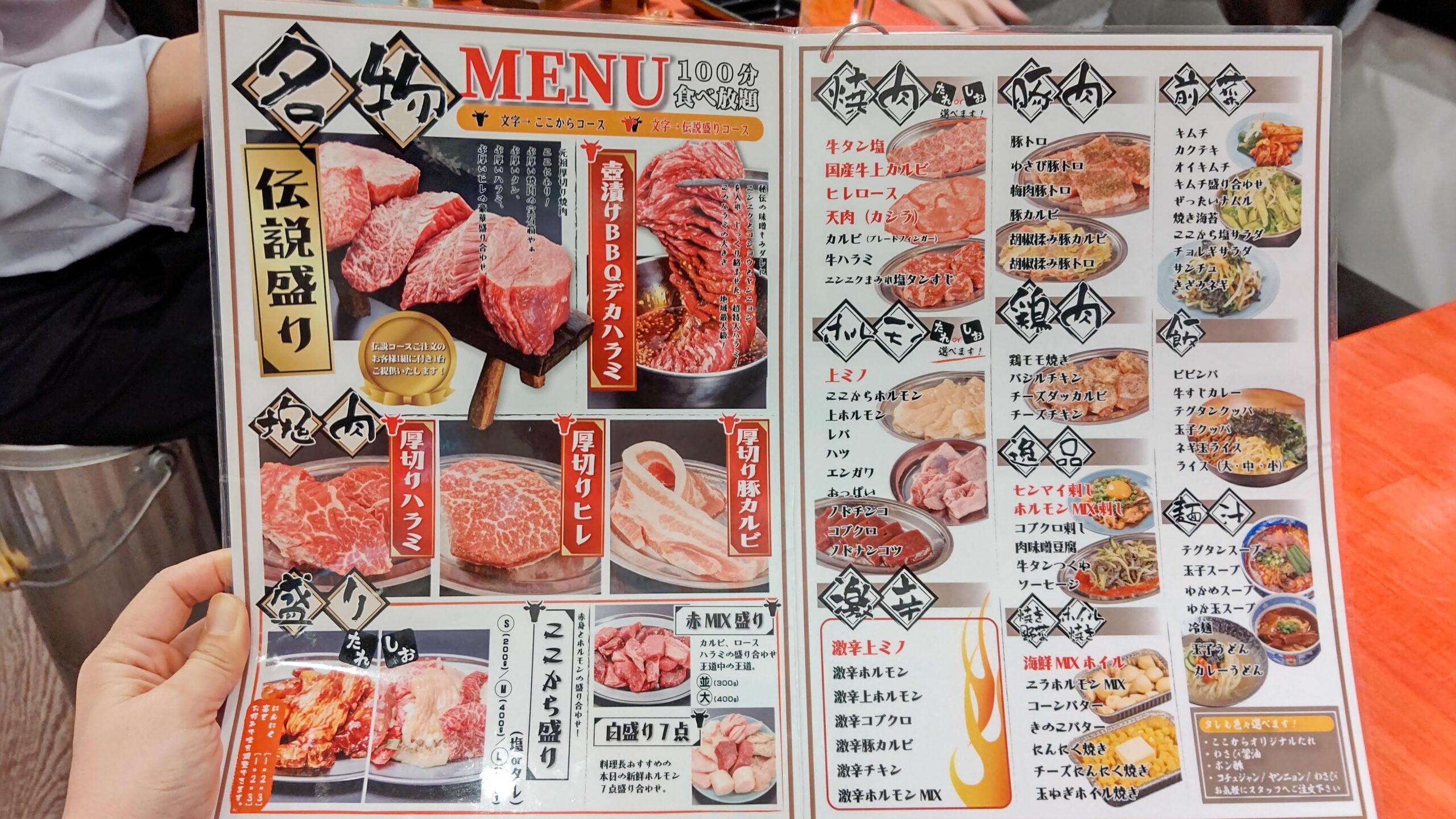 東京都中央区 焼肉ここから 月島店 食べ放題のお店 メニュー 伝説盛りコース ここからコース