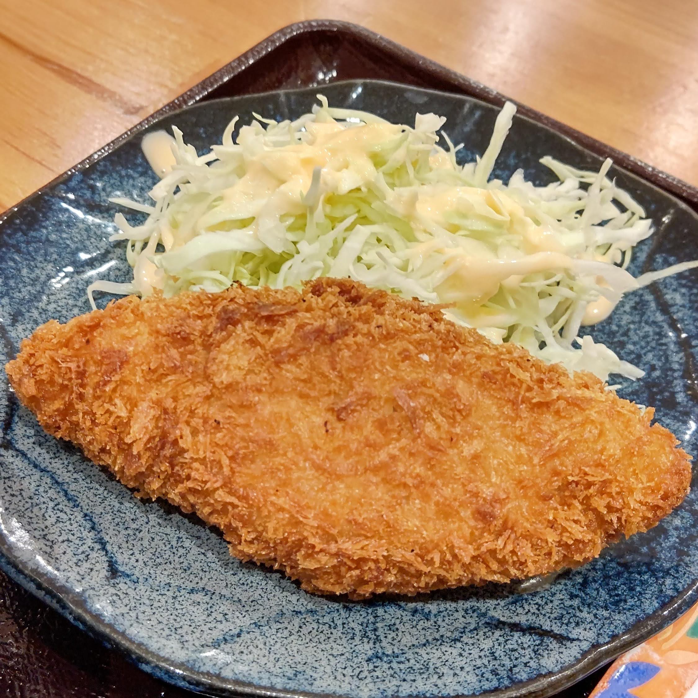 栃木県日光市 日光けんちん汁 古はし 日替わりフライ定食 白身魚のフライ