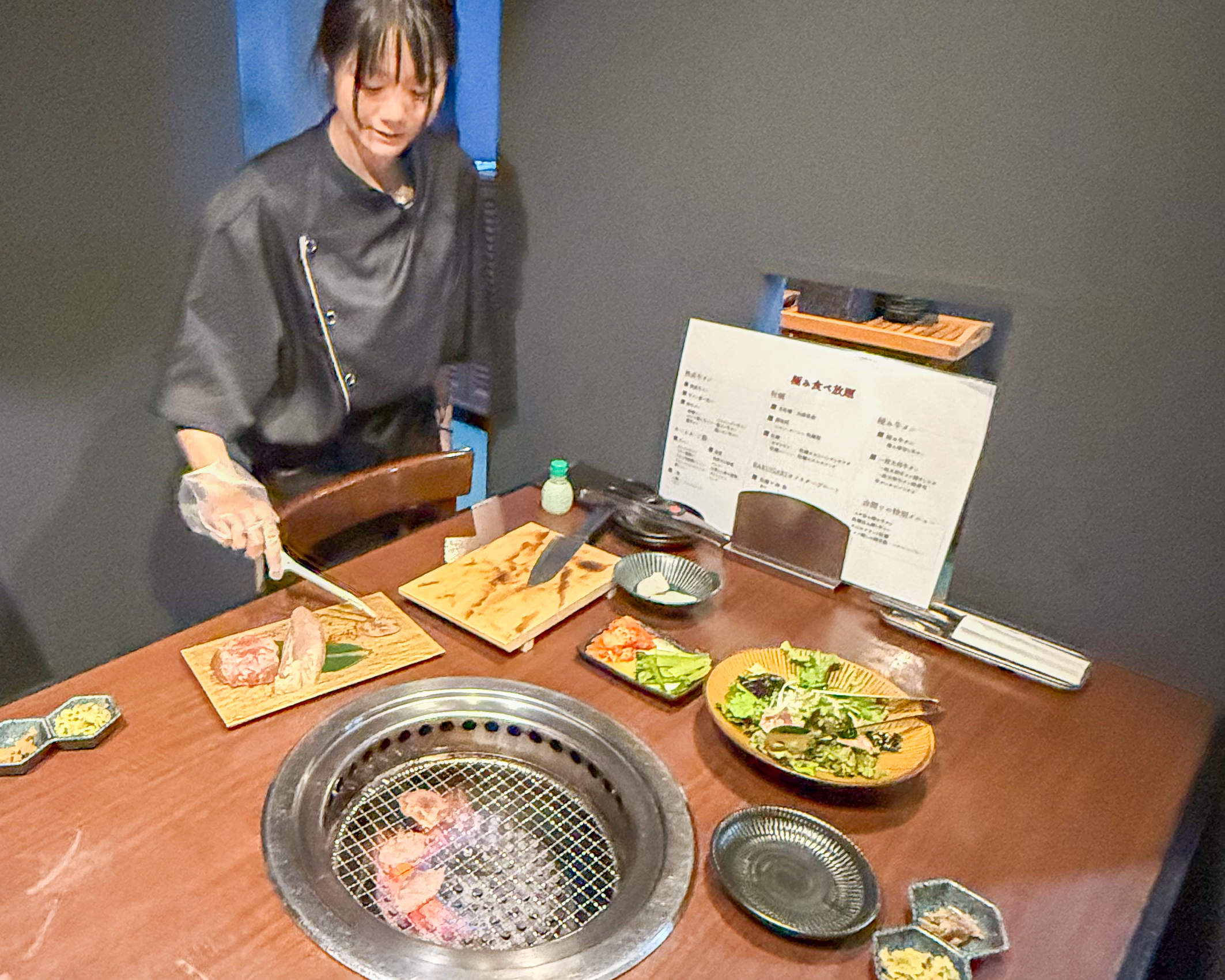 RAKUGAKI GRILL ラクガキグリル 極み食べ放題コース 生タンセット
