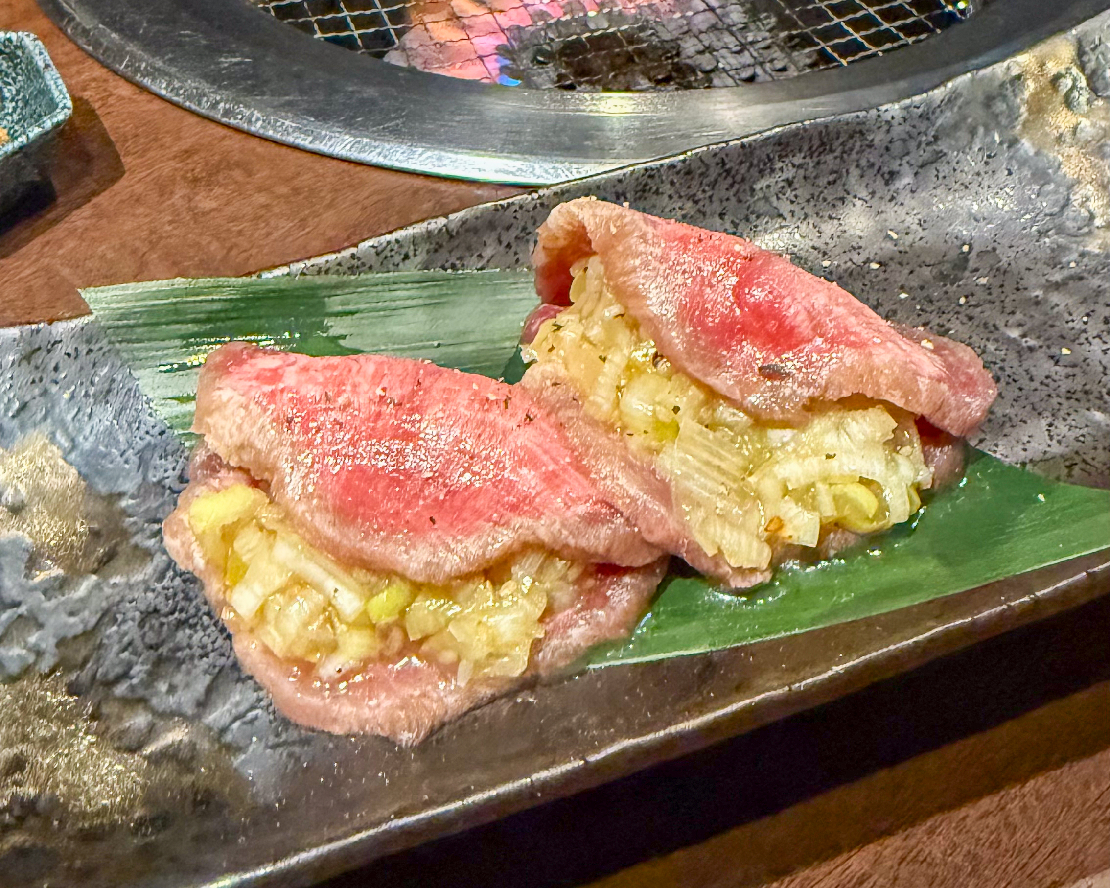 RAKUGAKI GRILL ラクガキグリル 極み食べ放題コース ネギ包み極み牛タン