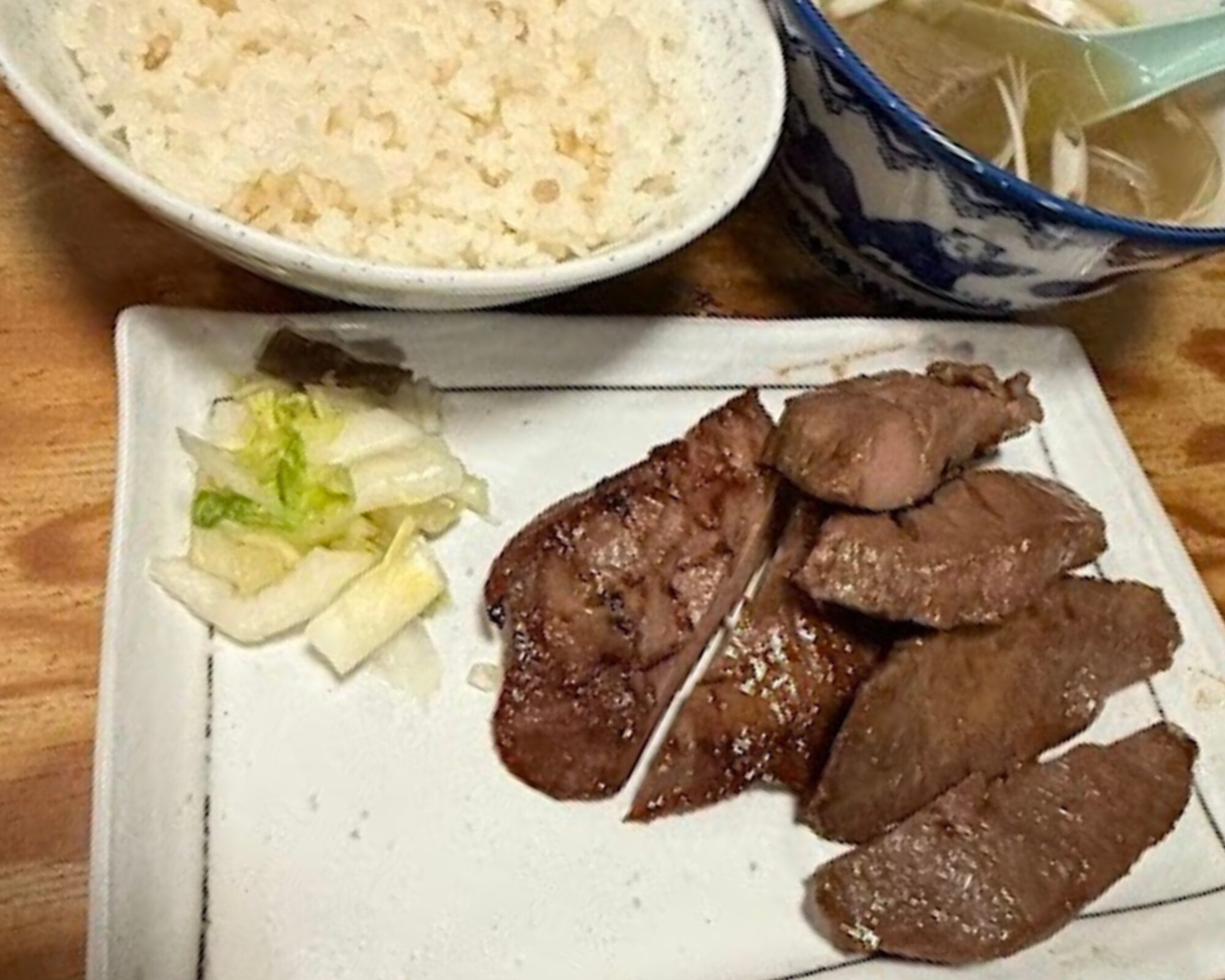 牛タン焼き 一隆本店 牛タン焼定食 タン6切れ