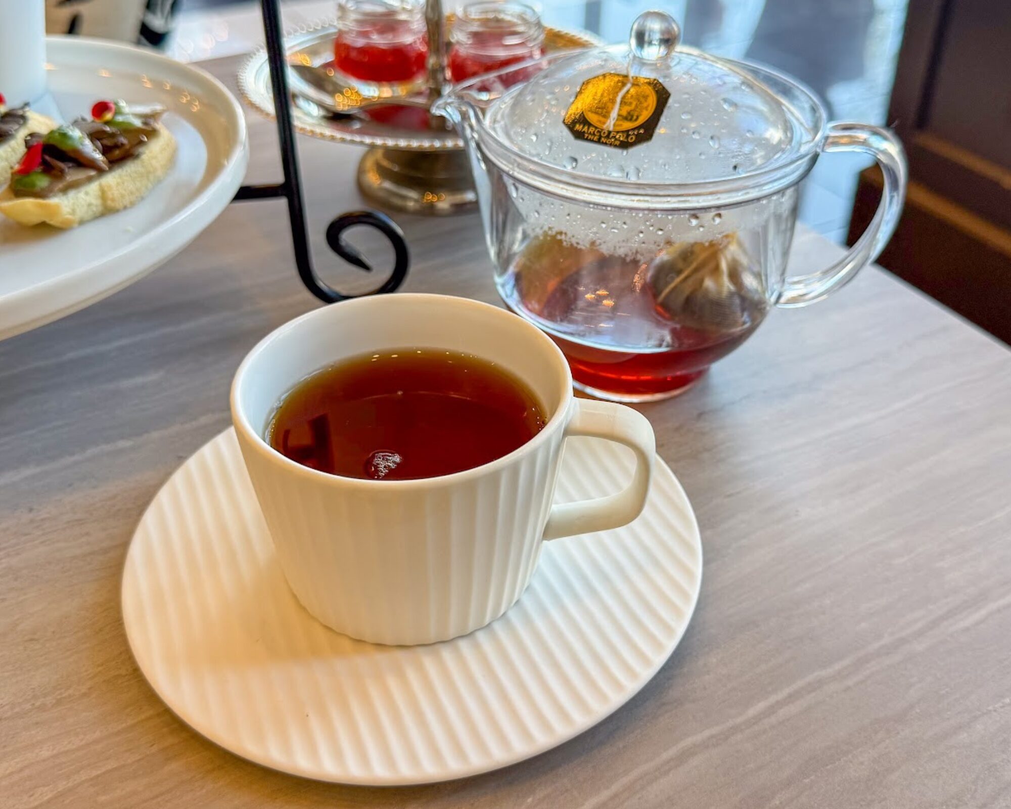 大宮璃宮 四季庭 クリスマス限定アフタヌーンティー マリアージュフレール 紅茶 マルコポーロ