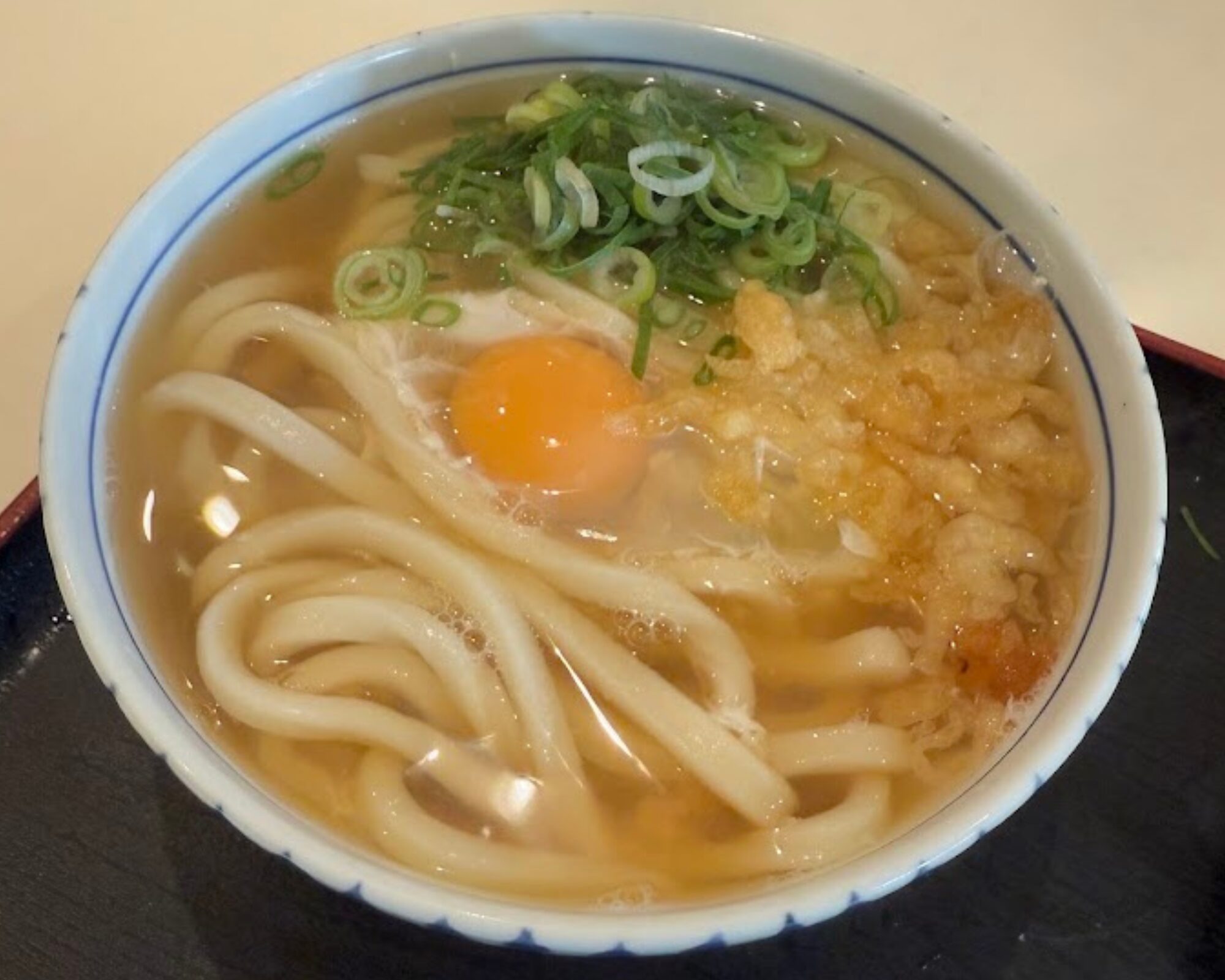 手打うどん 長谷沼 月見うどん