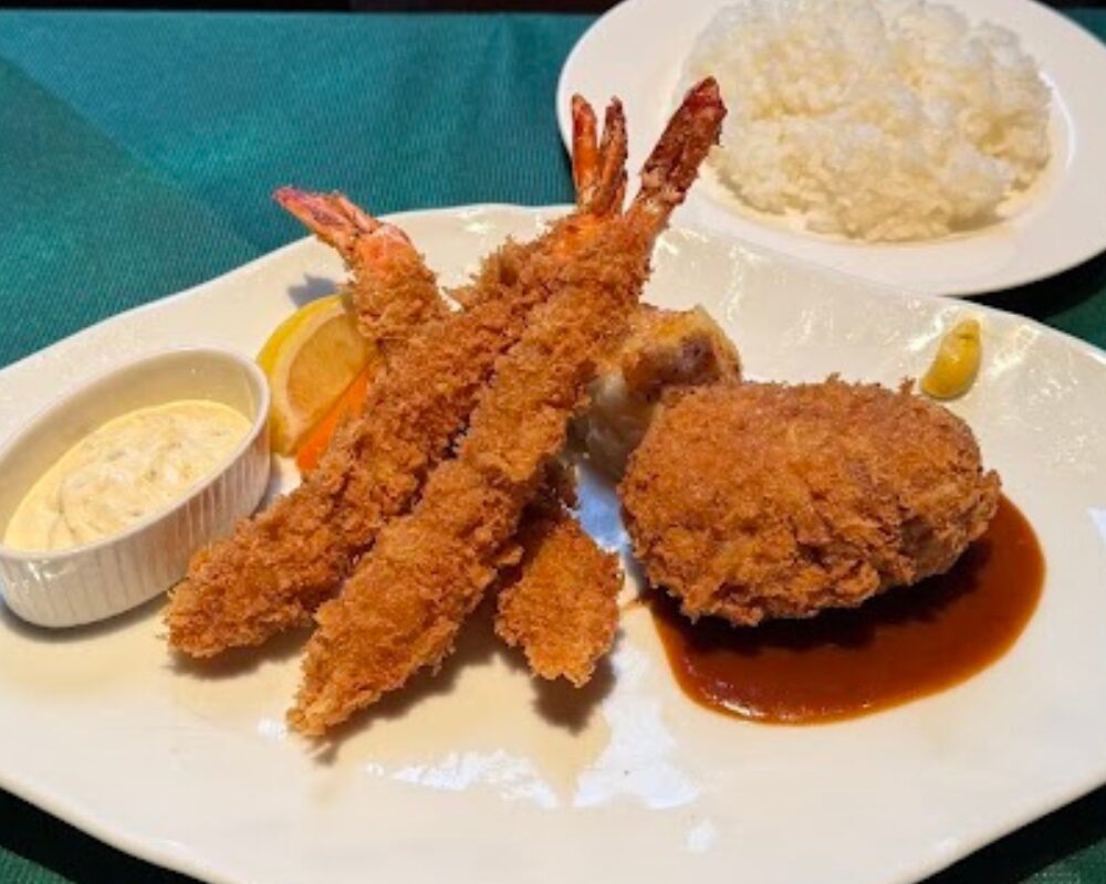 グリル満天星 丸ビル店 海老フライ タルタルソース＆メンチカツ デミグラス