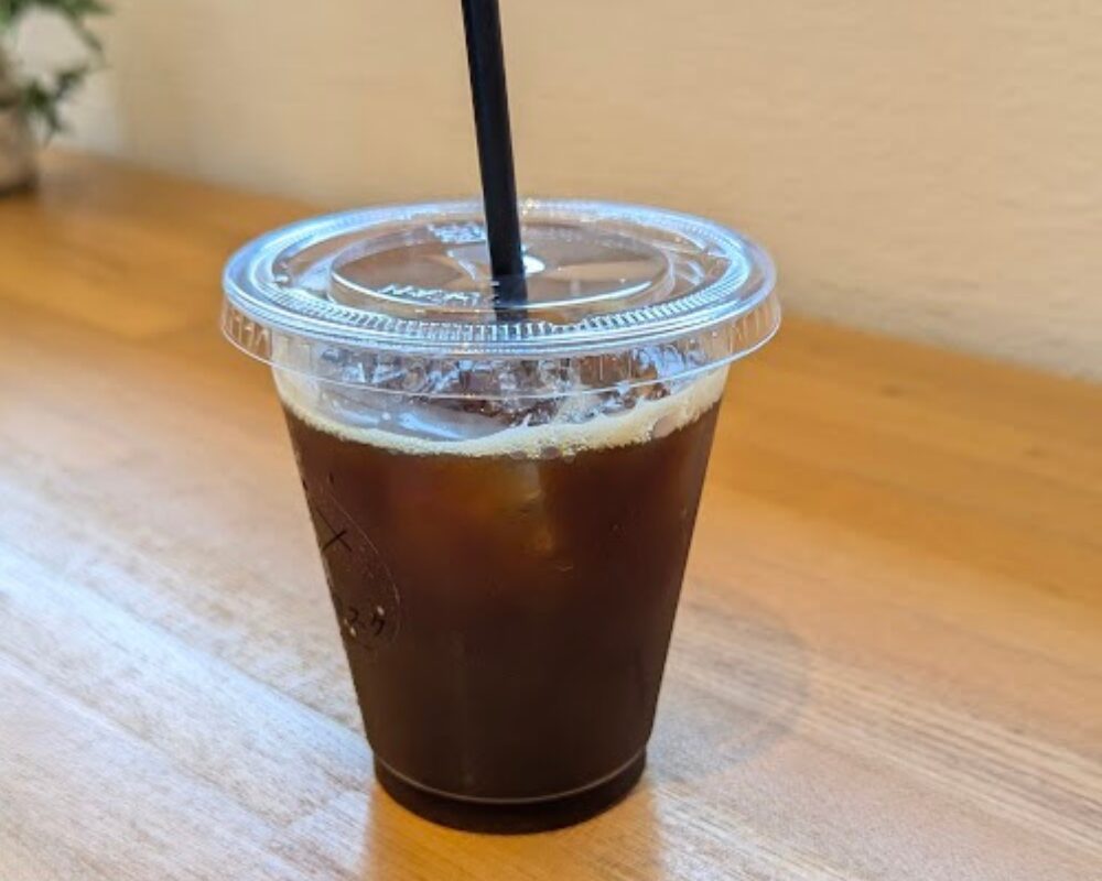 昼神キヲスク カフェスペース アイスコーヒー