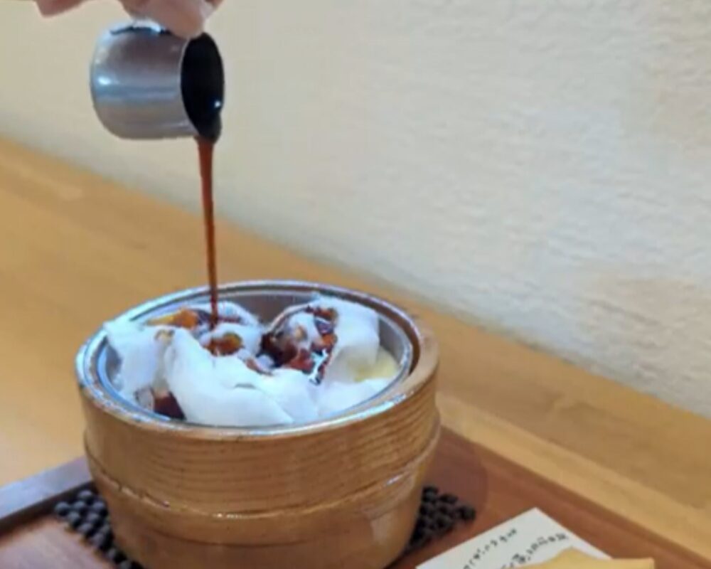 昼神キヲスク カフェスペース 湯けむり温泉プリン