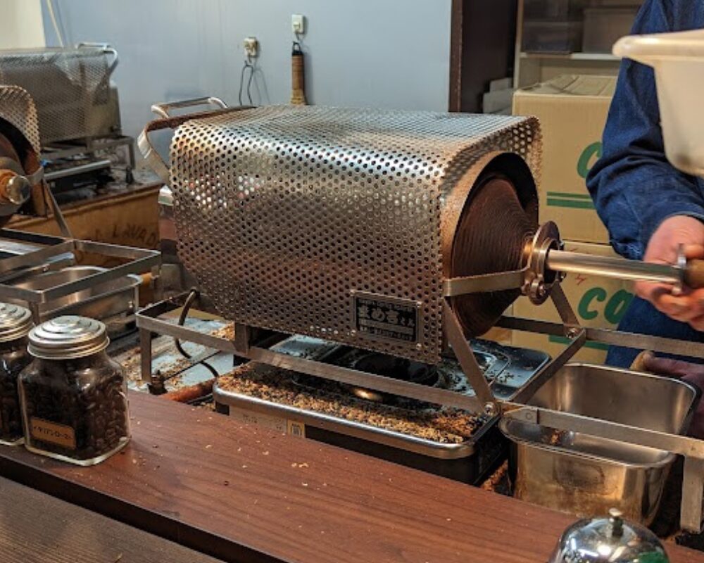 まめやコーヒー 日本製焙煎機