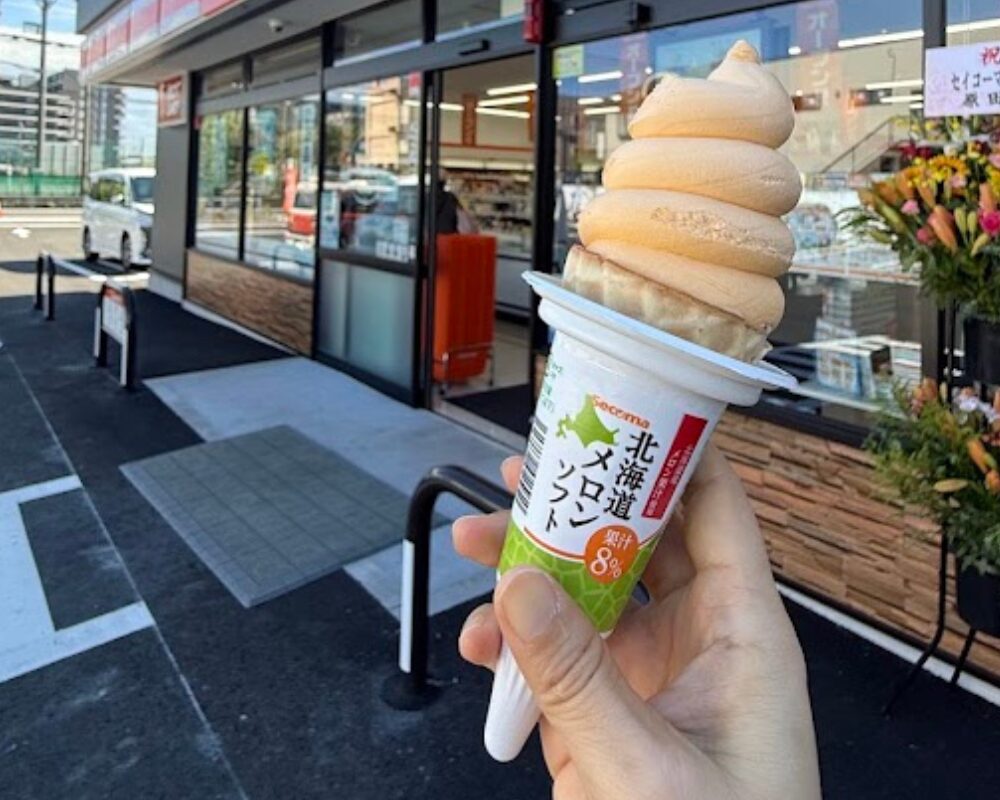 セイコーマート 草加新善町店 Secoma 北海道メロンソフト