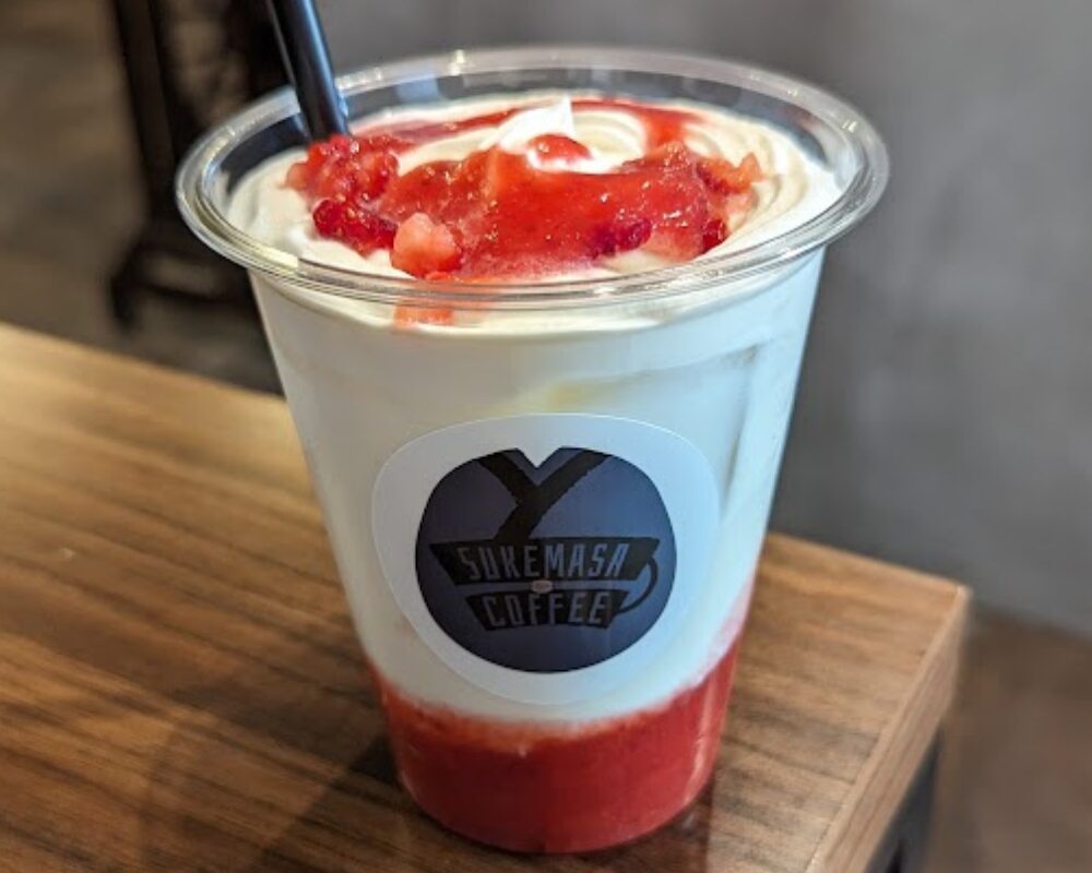 スケマサコーヒー あまおうミルク