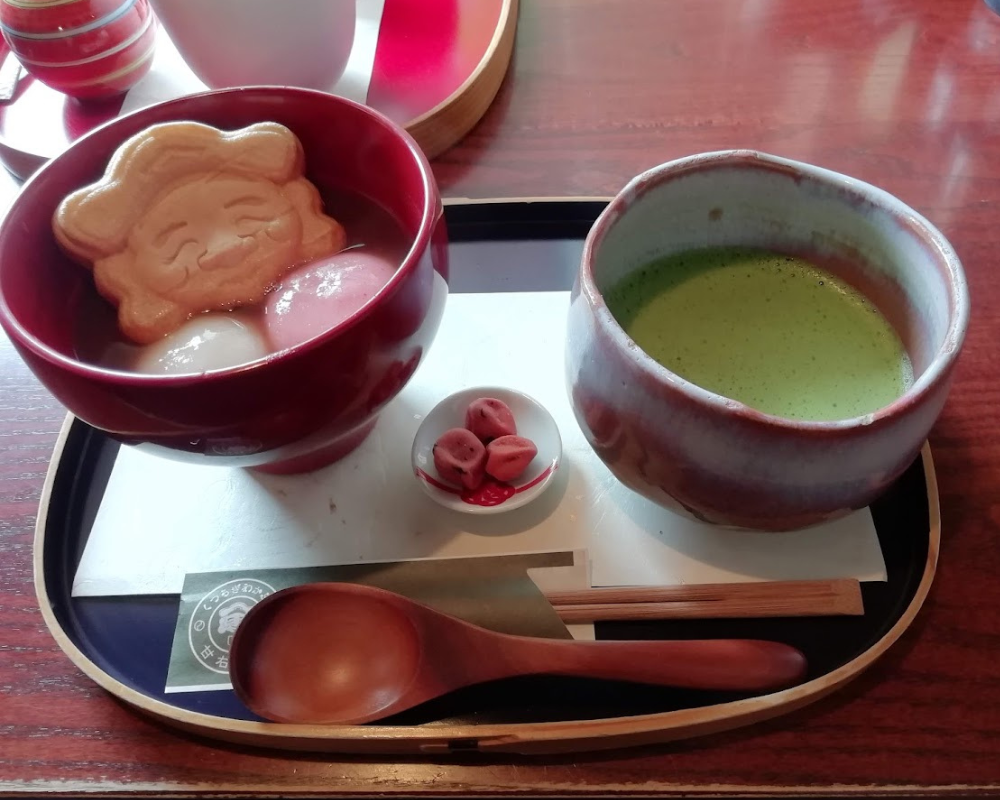 くつろぎ和かふぇ 甘右衛門 出雲ぜんざい＆縁結びドリンク 抹茶