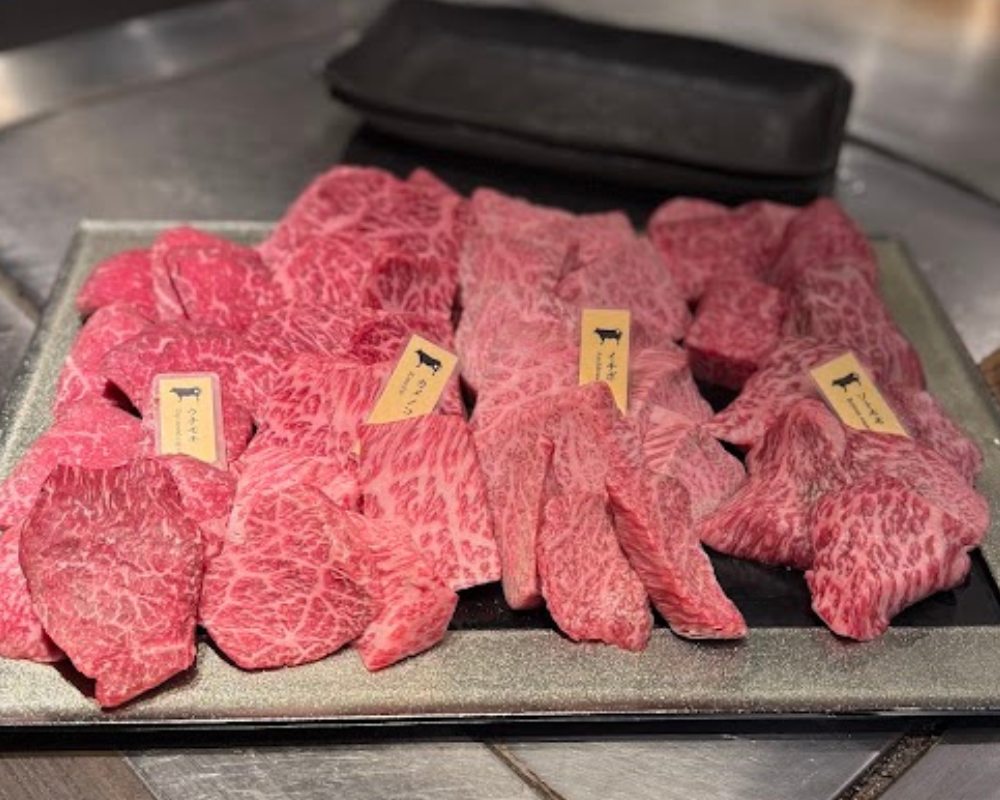 銀座のステーキ 銀座本店 メニュー A5黒毛和牛霜降肉と赤身肉のステーキコース 霜降肉と赤身肉の鉄板ステーキ 食べ放題